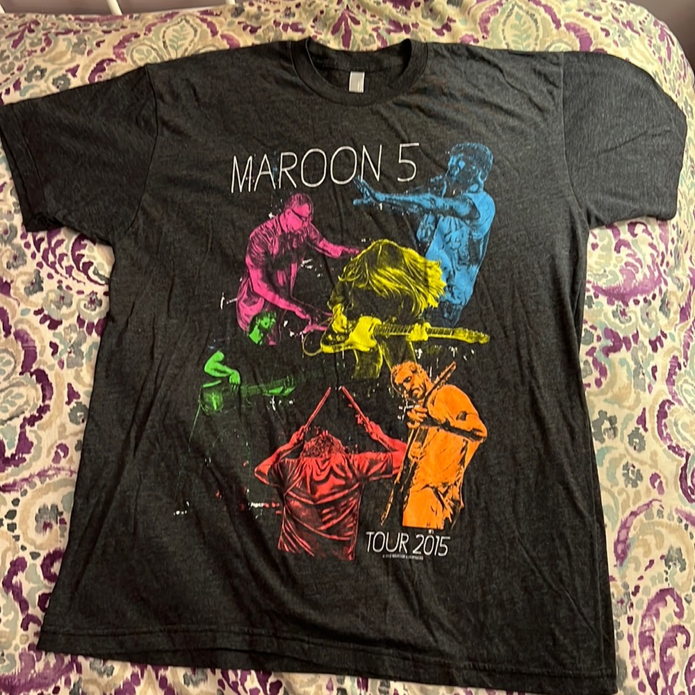 VINTAGE Maroon 5 Concert Tour 2015 T-Shirt Size L